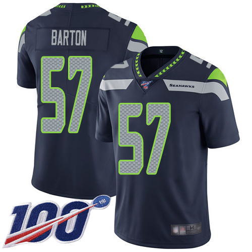 Seattle Seahawks Limited Navy Blue Men Cody Barton Home Jersey NFL Football #57 100th Season Vapor Untouchable->seattle seahawks->NFL Jersey